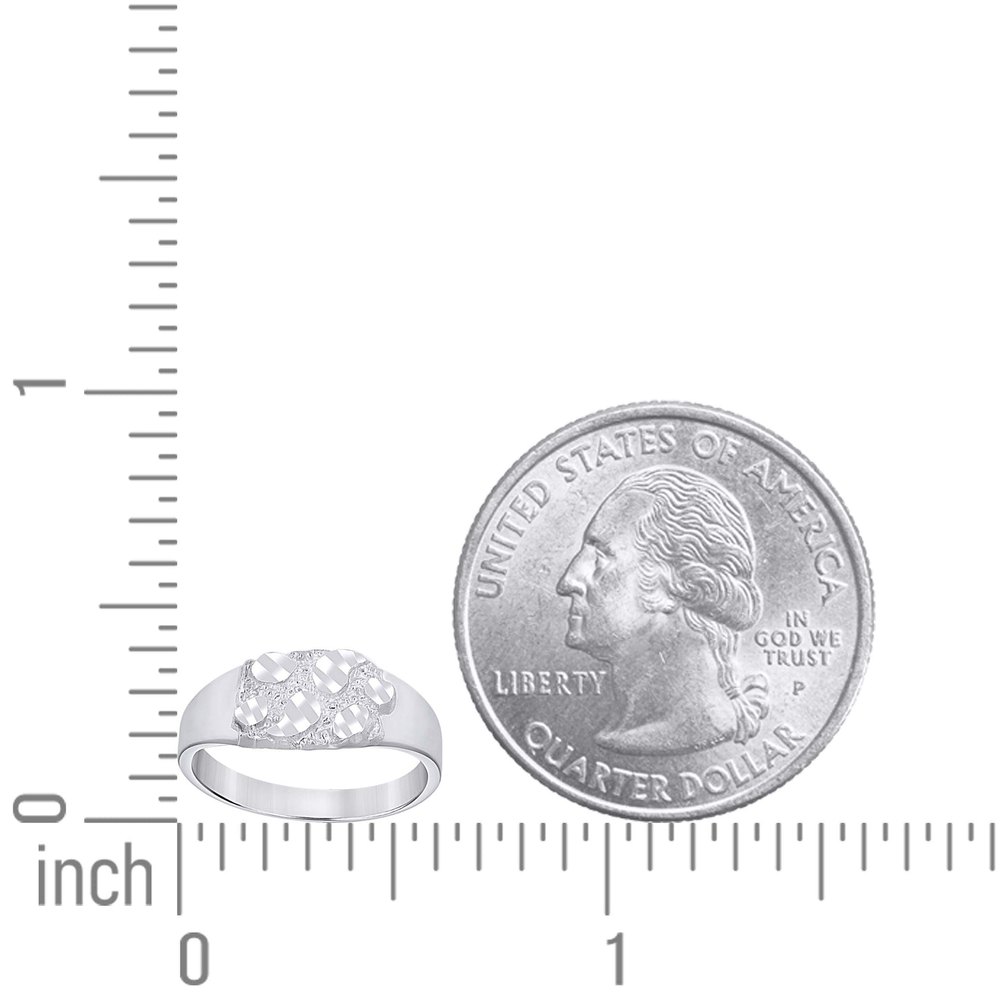 925 Sterling Silver Nugget Ring