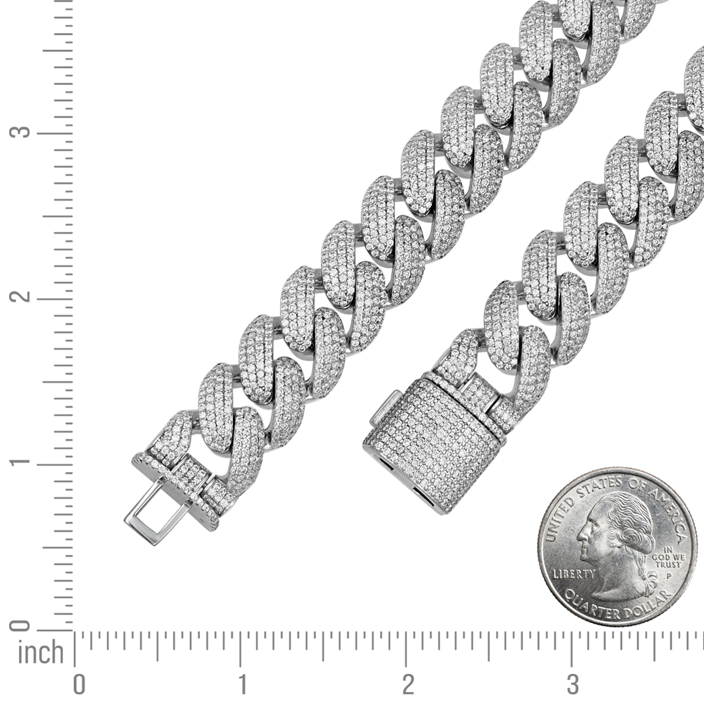 925 Sterling Silver 14mm Moissanite Necklace