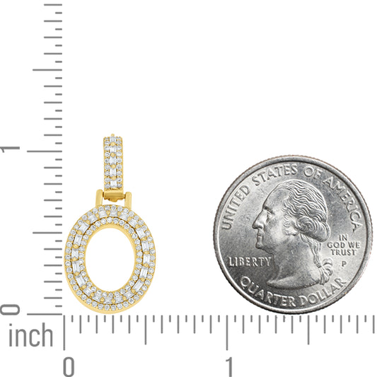 925 Sterling Silver Moissanite Initial O Pendant