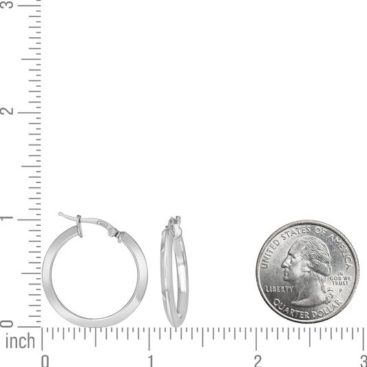 925 Silver Triangle Hoop Earrings 3mm-20