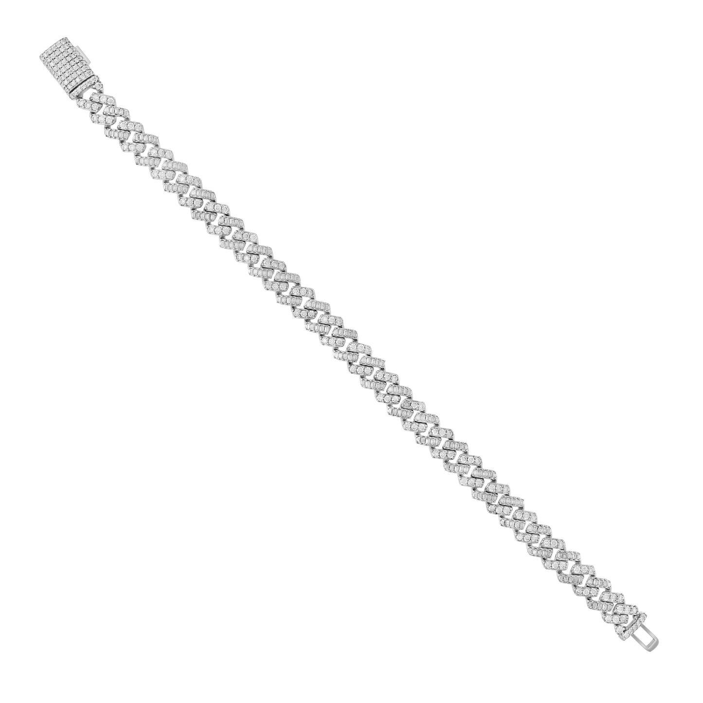 925 Sterling Silver Moissanite Chain 8mm
