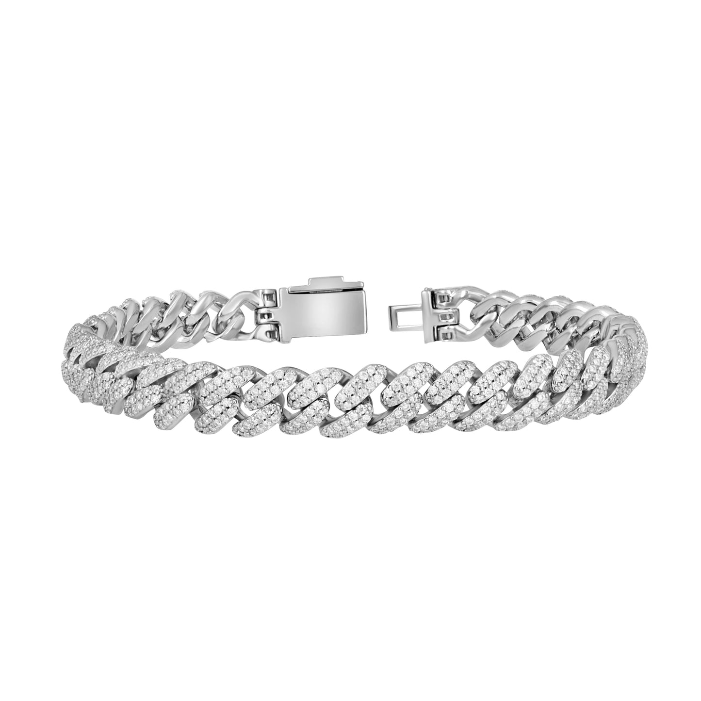 925 Sterling Silver Moissanite Chain 8mm