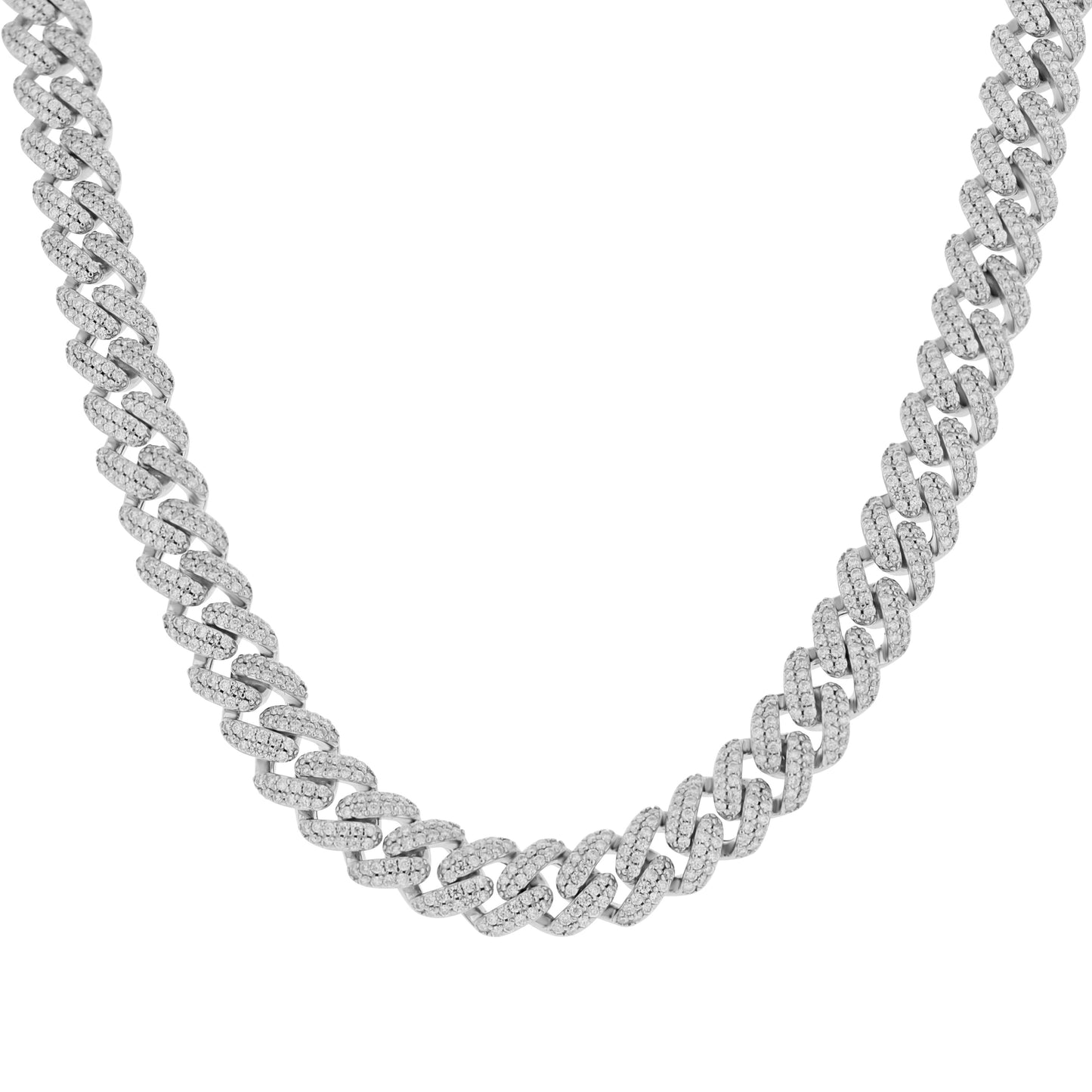 925 Sterling Silver Moissanite Chain 8mm