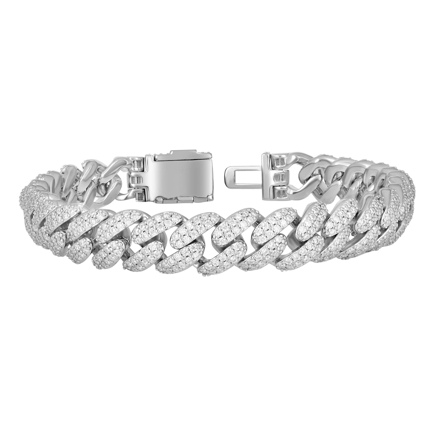 925 Sterling Silver Moissanite Chain 10mm