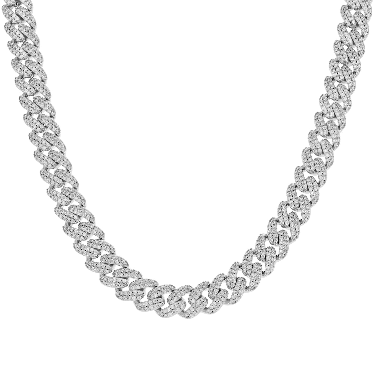 925 Sterling Silver Moissanite Chain 10mm