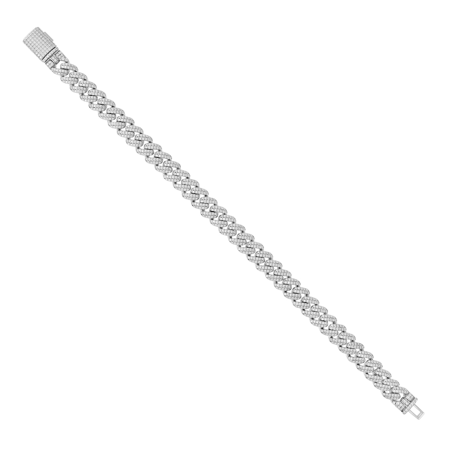 925 Sterling Silver Moissanite Chain 8mm