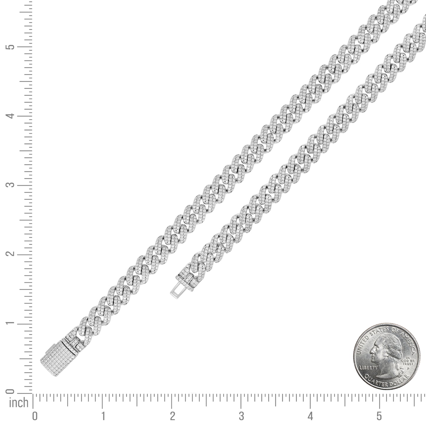 925 Sterling Silver Moissanite Chain 8mm