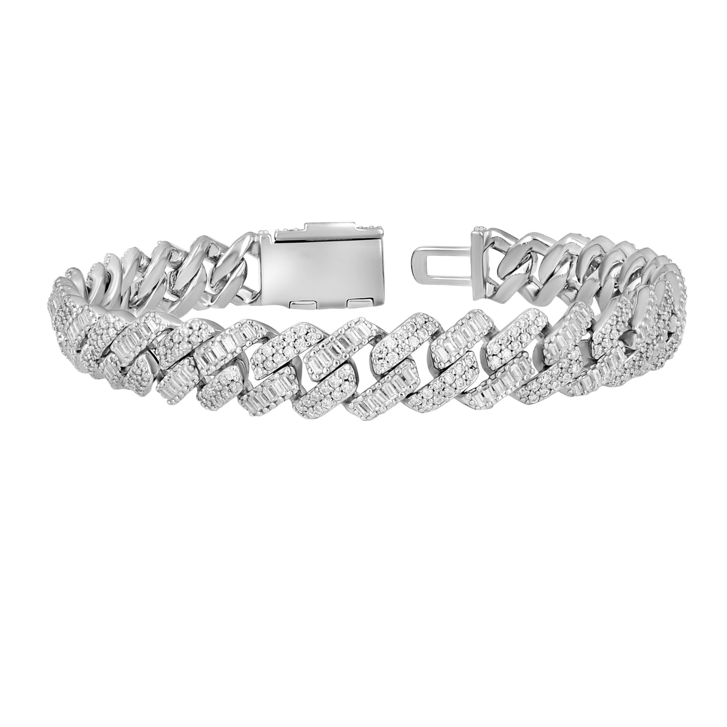 925 Sterling Silver Moissanite Chain 10mm