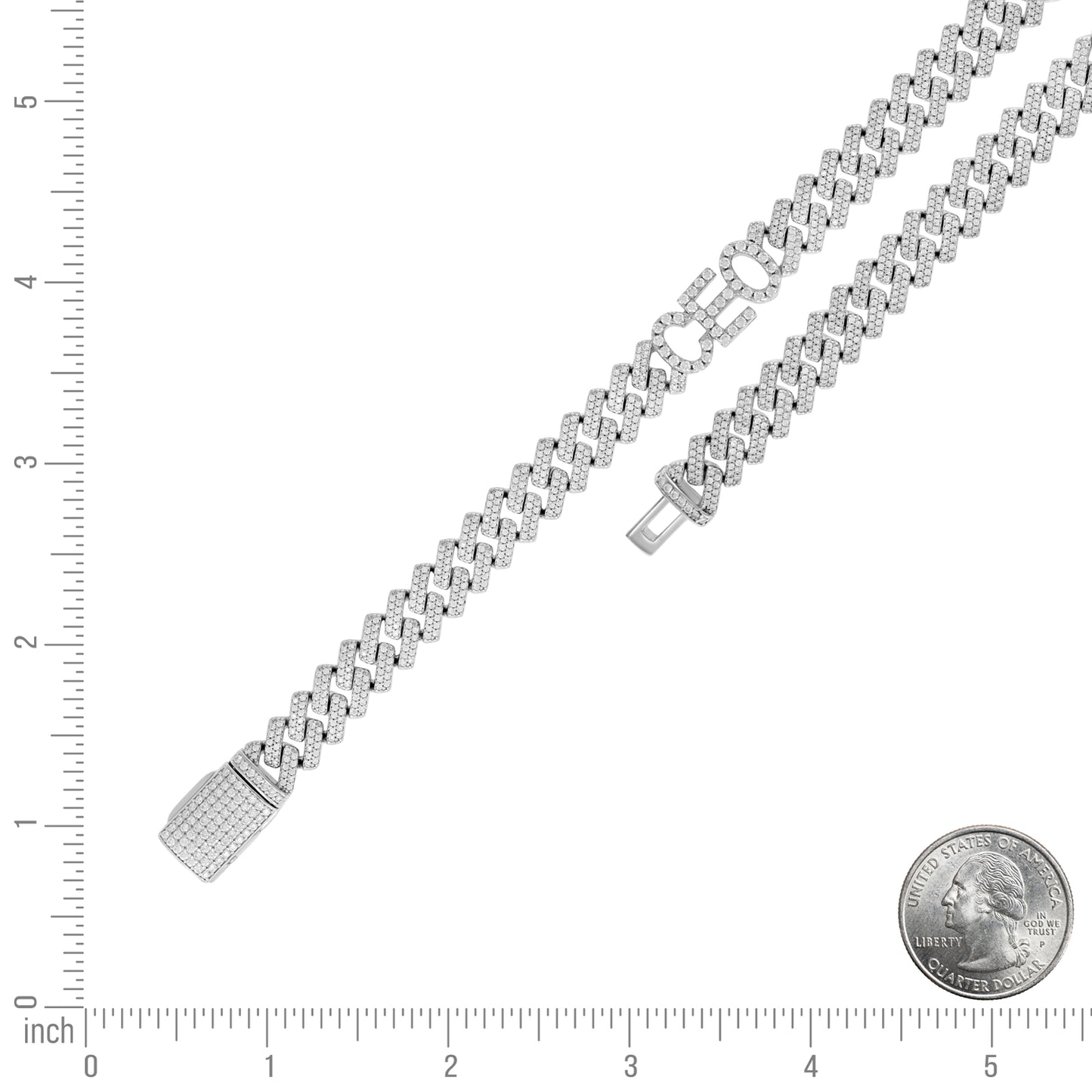 925 Sterling Silver Moissanite Chain 10mm