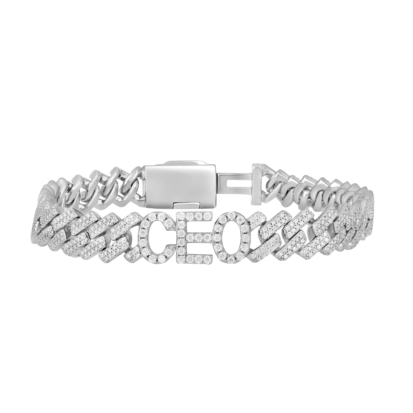 925 Sterling Silver Moissanite Chain 10mm