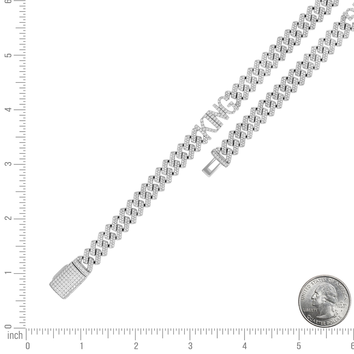925 Sterling Silver Moissanite Chain 10mm