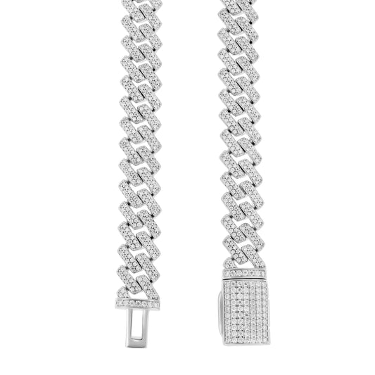 925 Sterling Silver Moissanite Chain 10mm