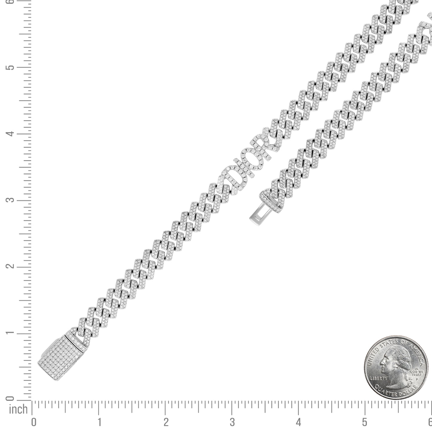 925 Sterling Silver Moissanite Chain 10mm