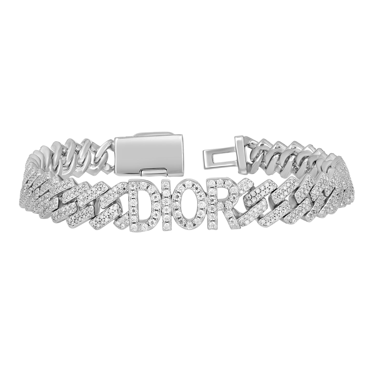 925 Sterling Silver Moissanite Chain 10mm