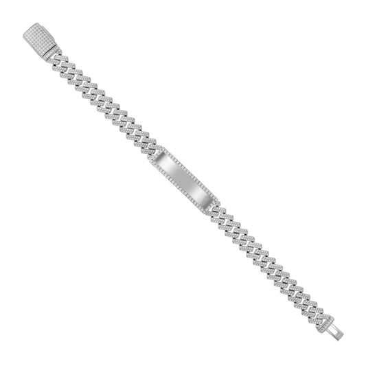 925 Sterling Silver Moissanite Bracelet 10mm