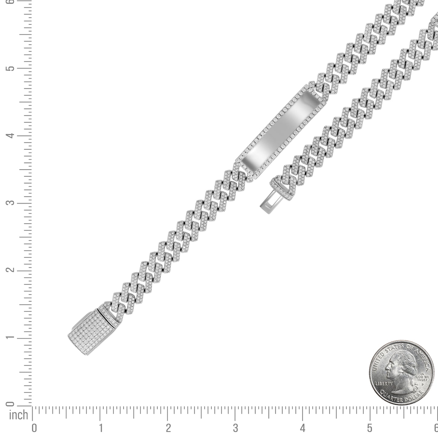 925 Sterling Silver Moissanite Bracelet 10mm