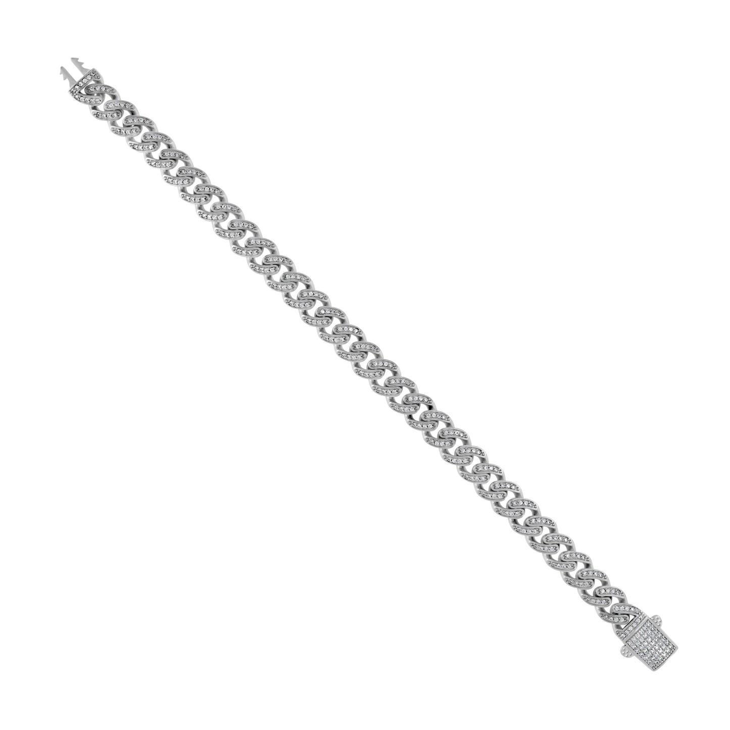 925 Silver Moissanite Hollow Chain 9mm