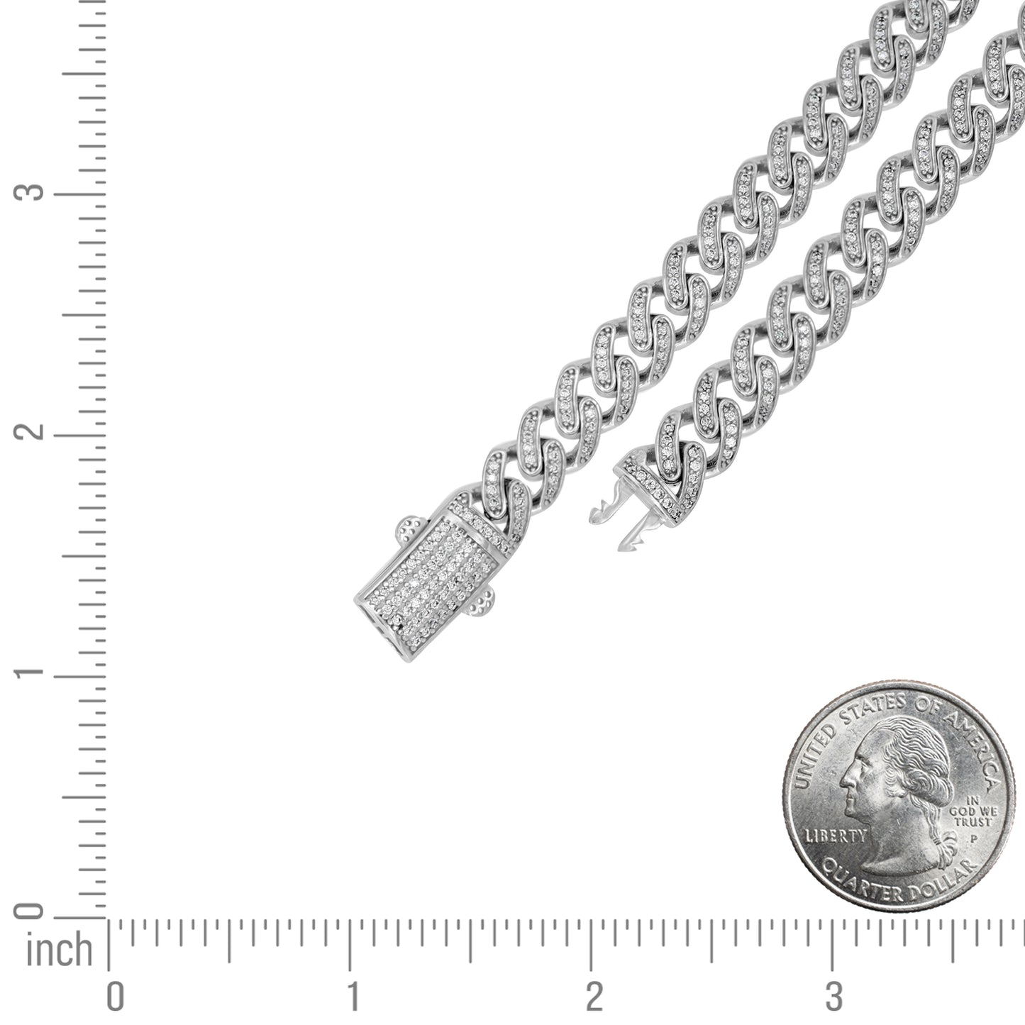 925 Silver Moissanite Hollow Chain 9mm