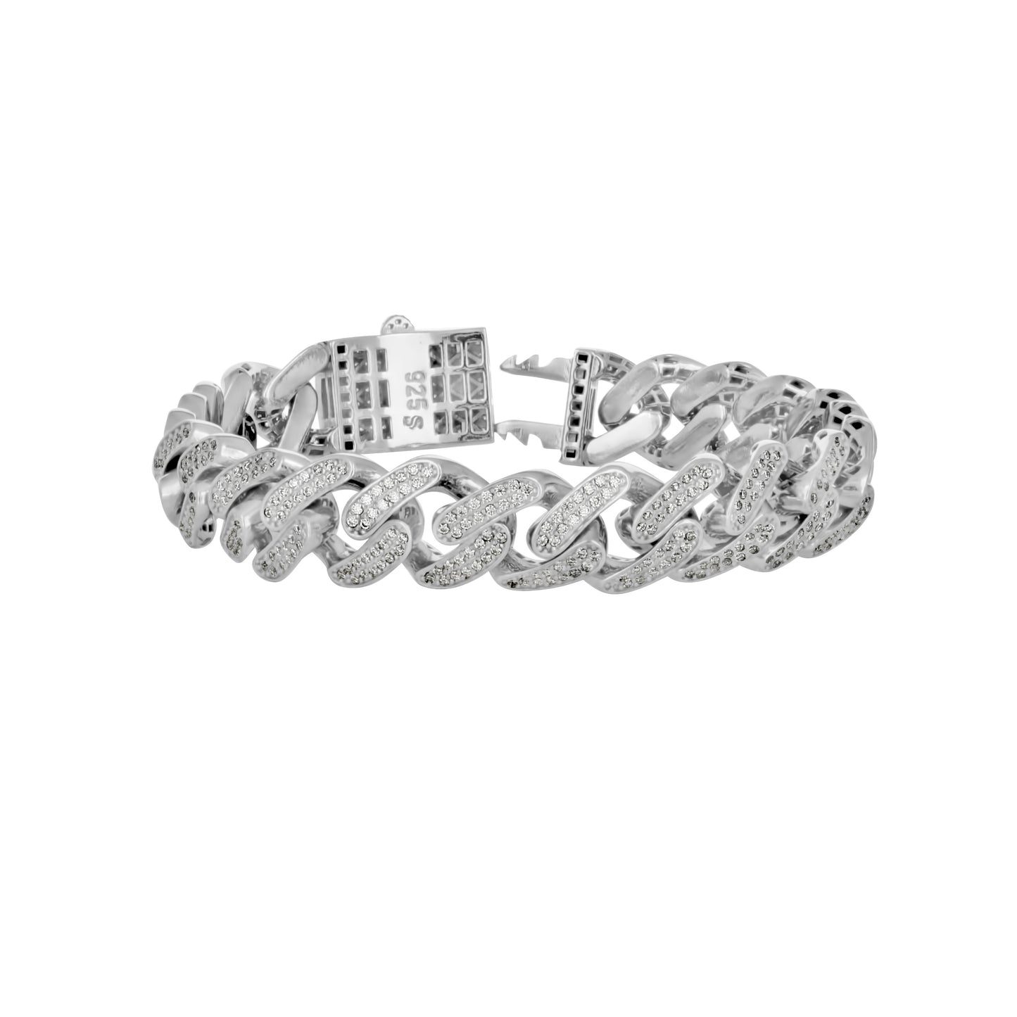 925 Sterling Silver Moissanite Chain 13mm