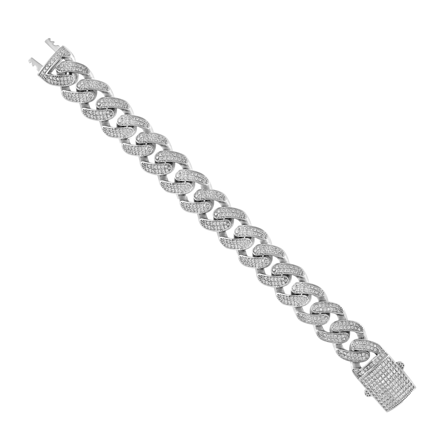 925 Sterling Silver Moissanite Chain 17mm