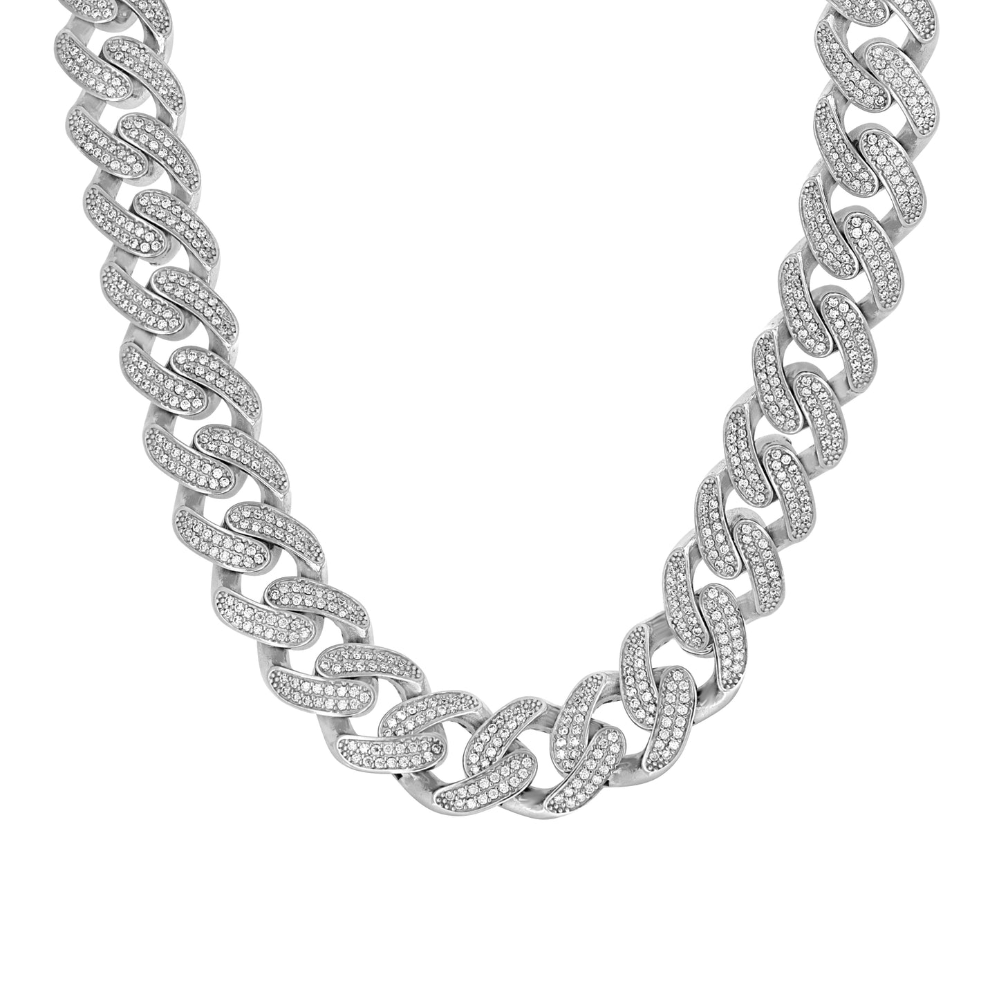 925 Sterling Silver Moissanite Chain 17mm