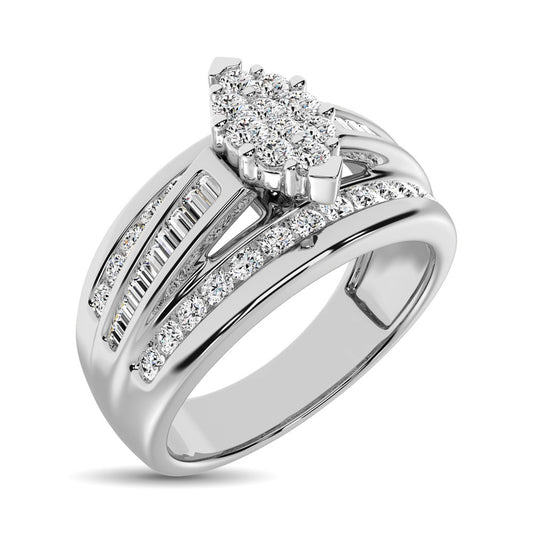 10K White Gold 1 Ct.Tw. Diamond Engagement Ring