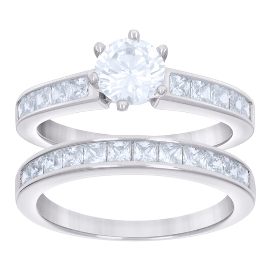 925 Sterling Silver Cz Ring S6