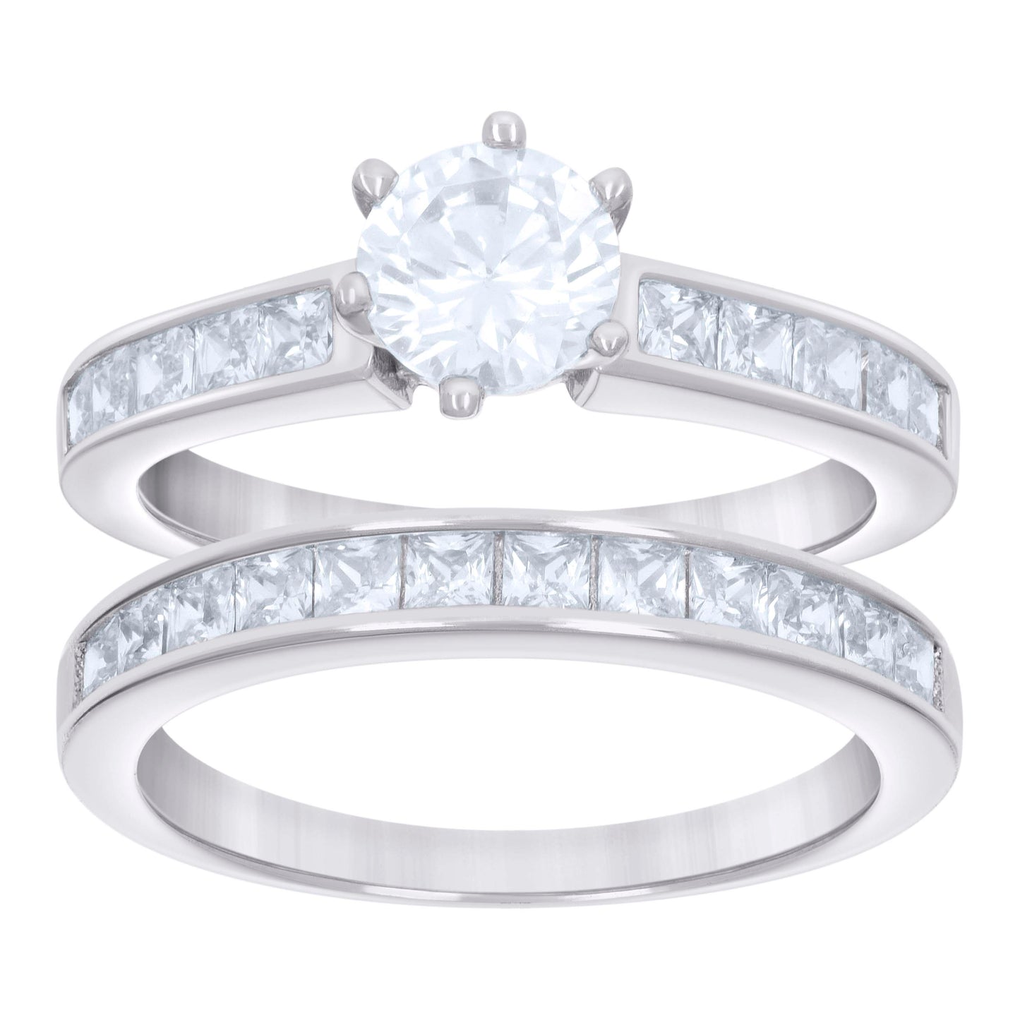 925 Sterling Silver Cz Ring S6