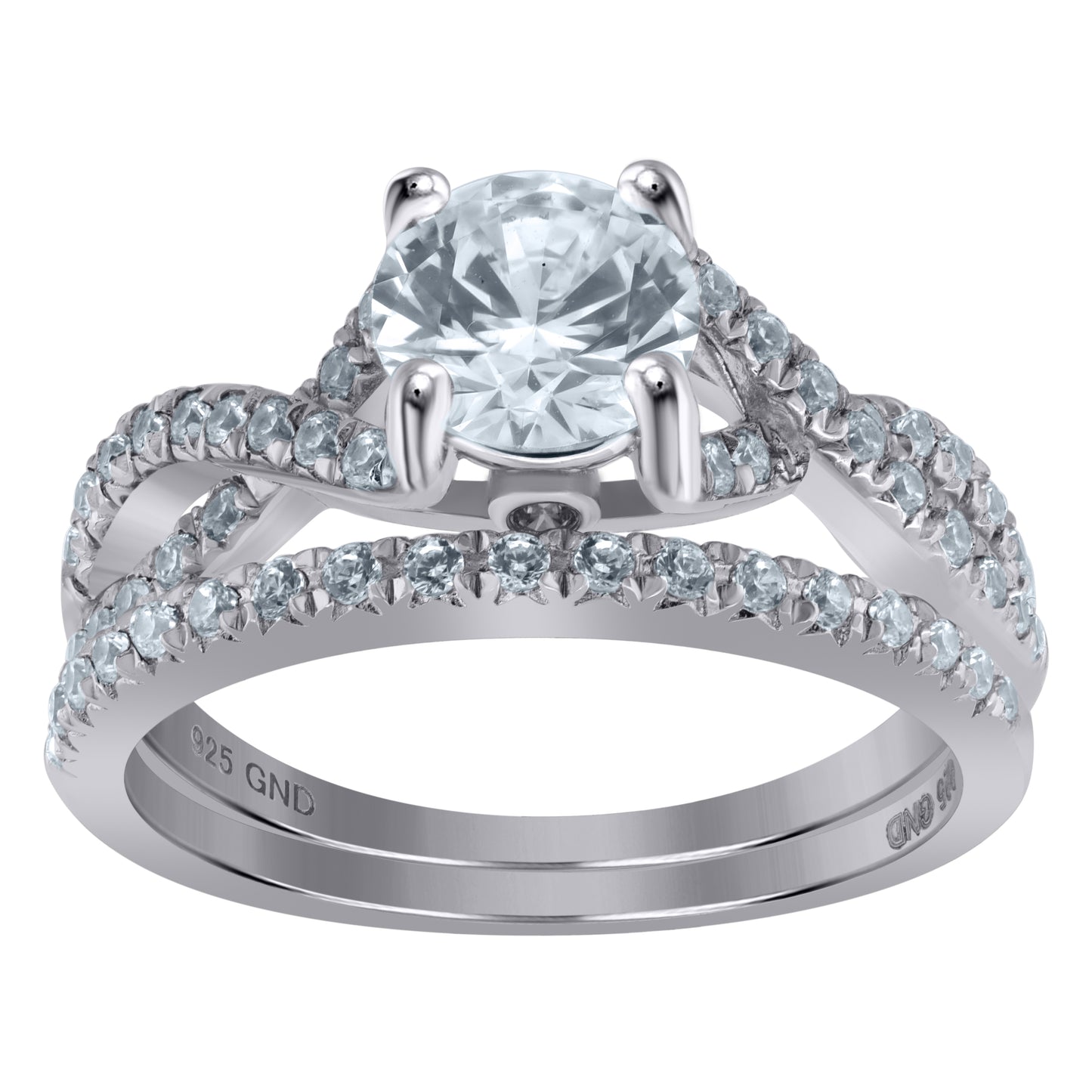 925 Sterling Silver Cz Ring S8