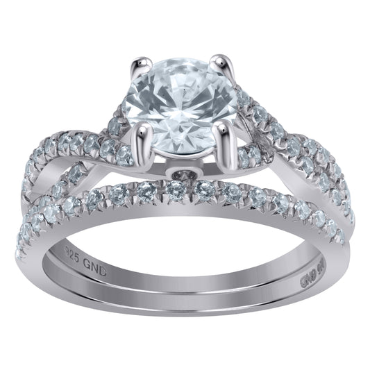 925 Sterling Silver Cz Ring S8