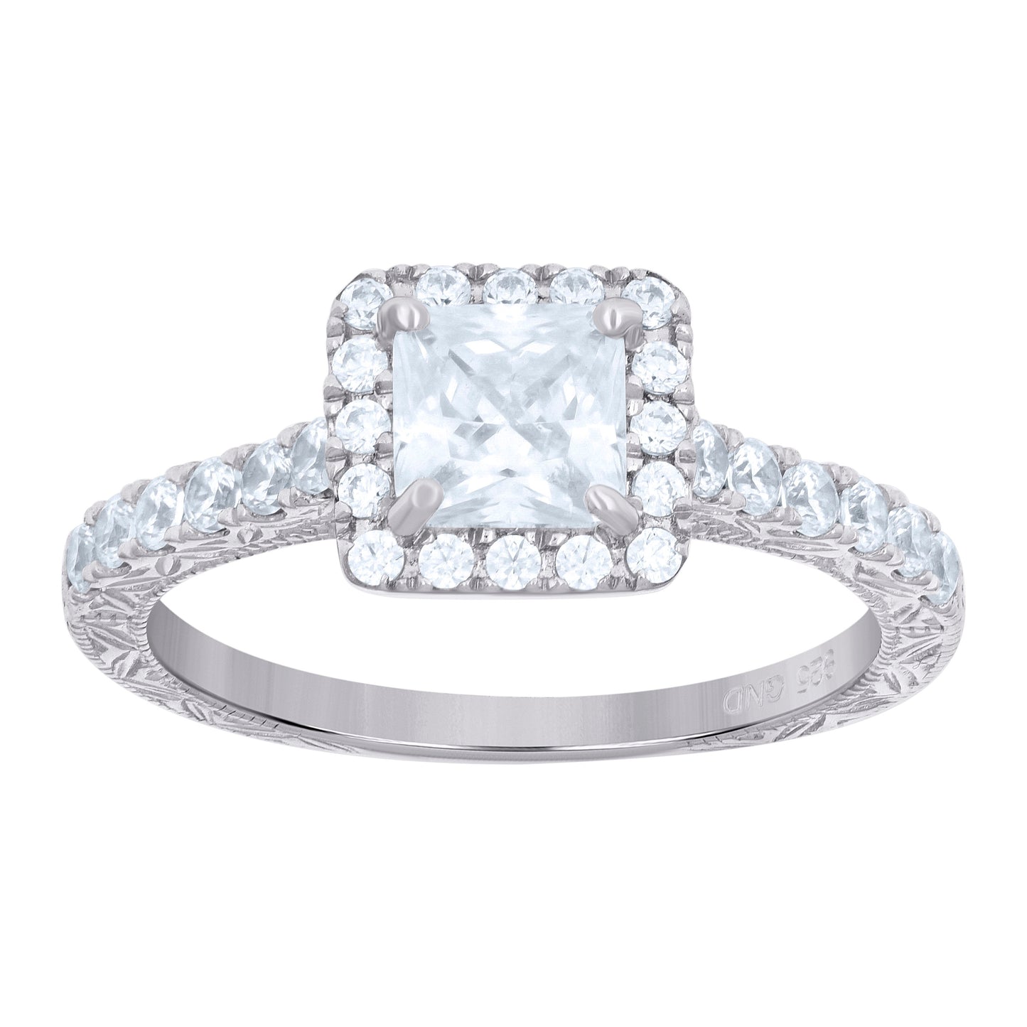 925 Sterling Silver Cz Ring S6