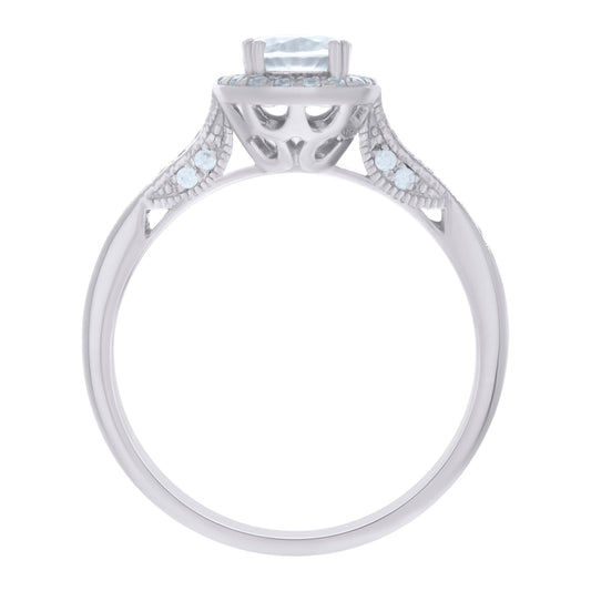925 Sterling Silver Cz Ring S6