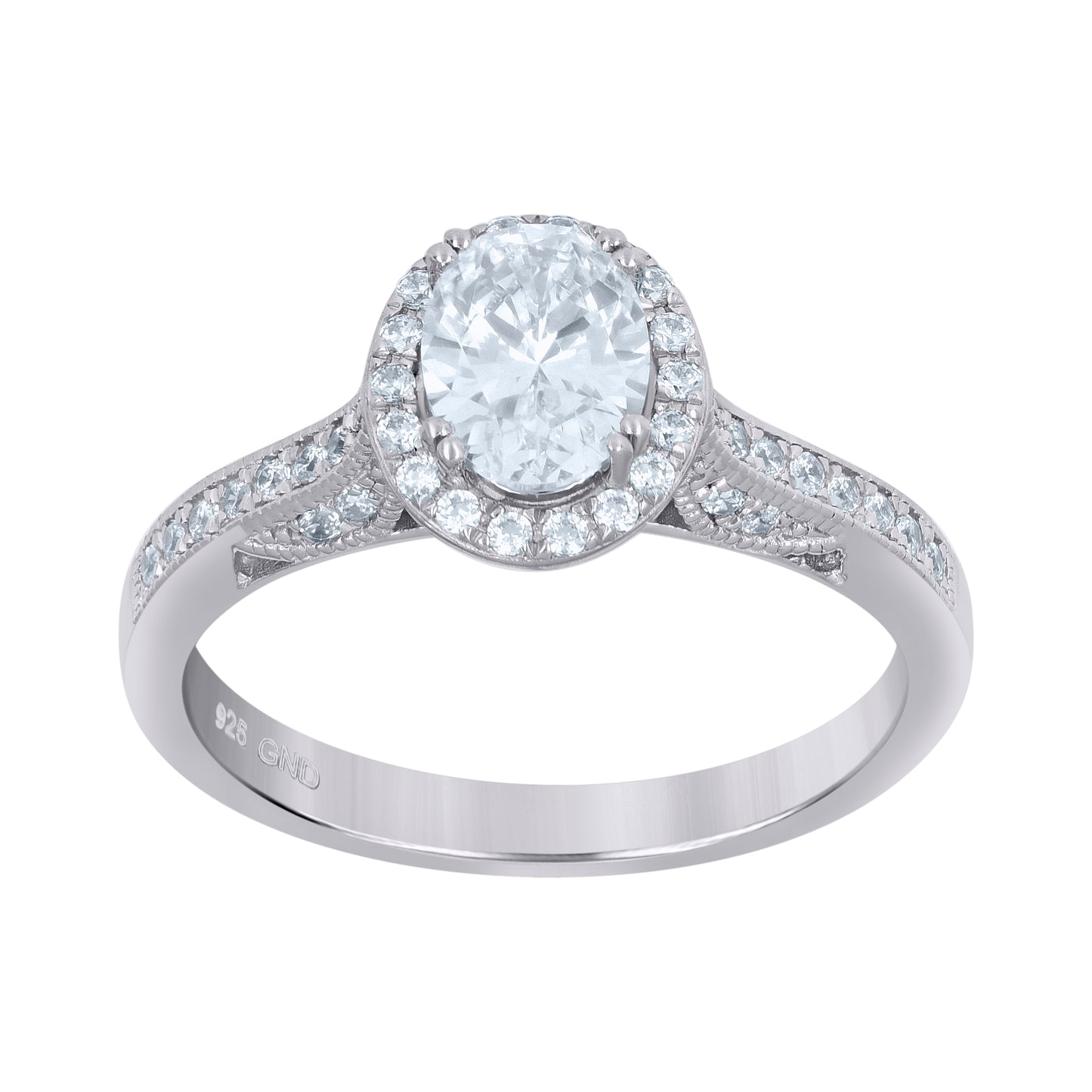 925 Sterling Silver Cz Ring S6