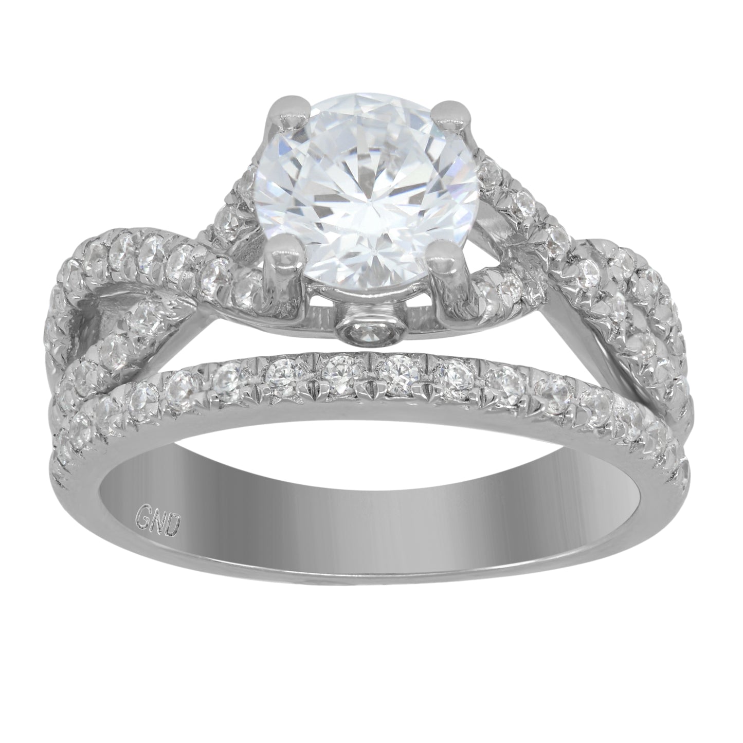 925 Sterling Silver Cz Ring S8