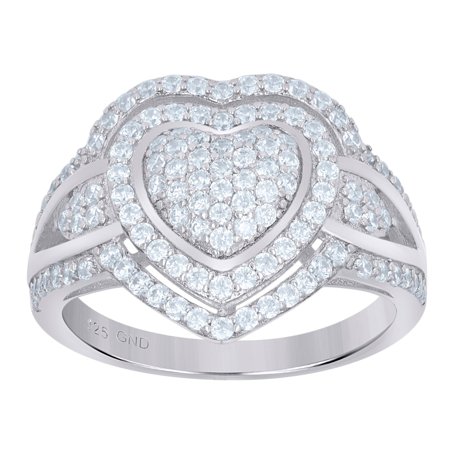 925 Sterling Silver Cz Ring S6