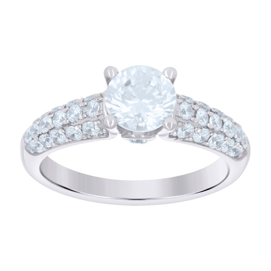 925 Sterling Silver Cz Ring S6