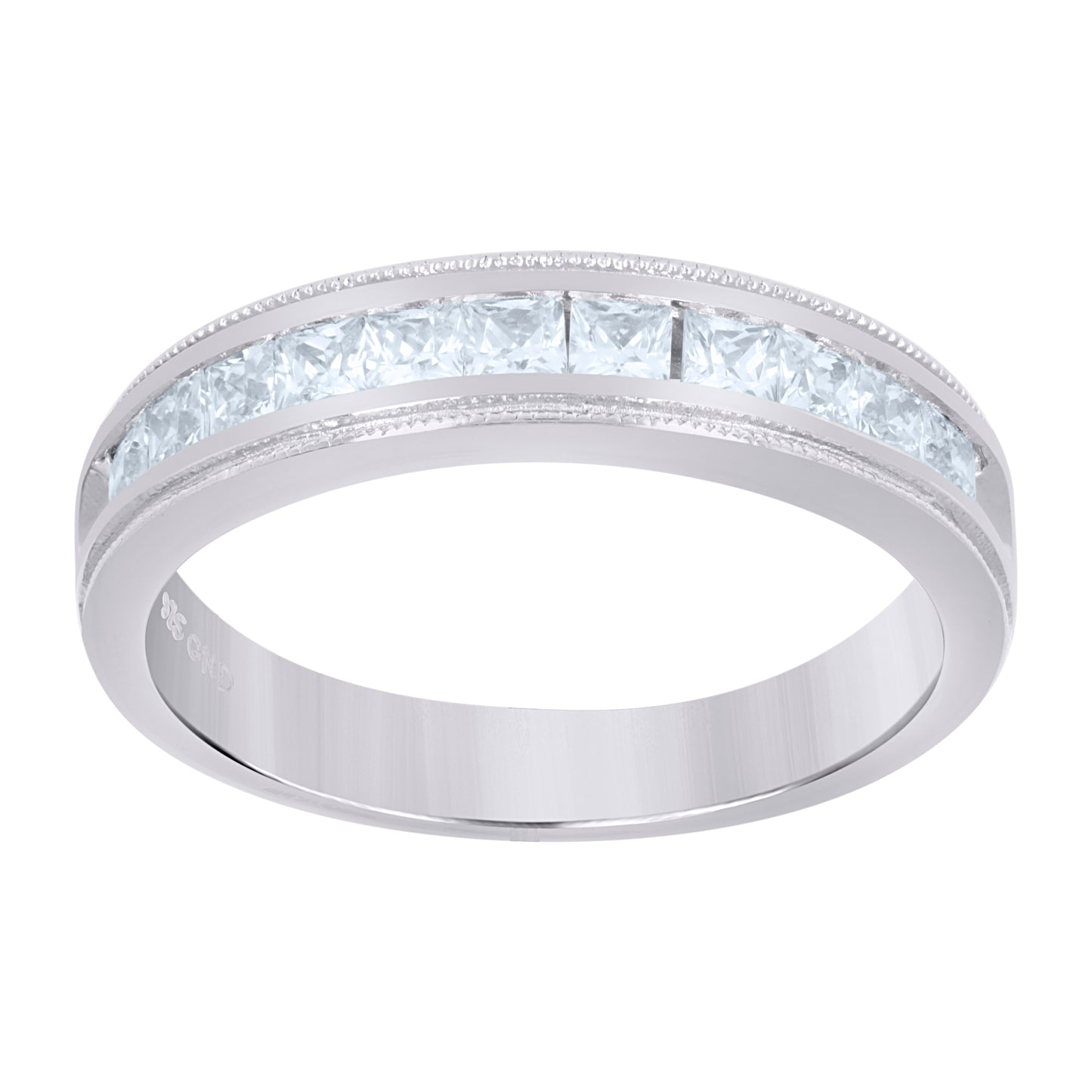 925 Sterling Silver Cz Ring S7