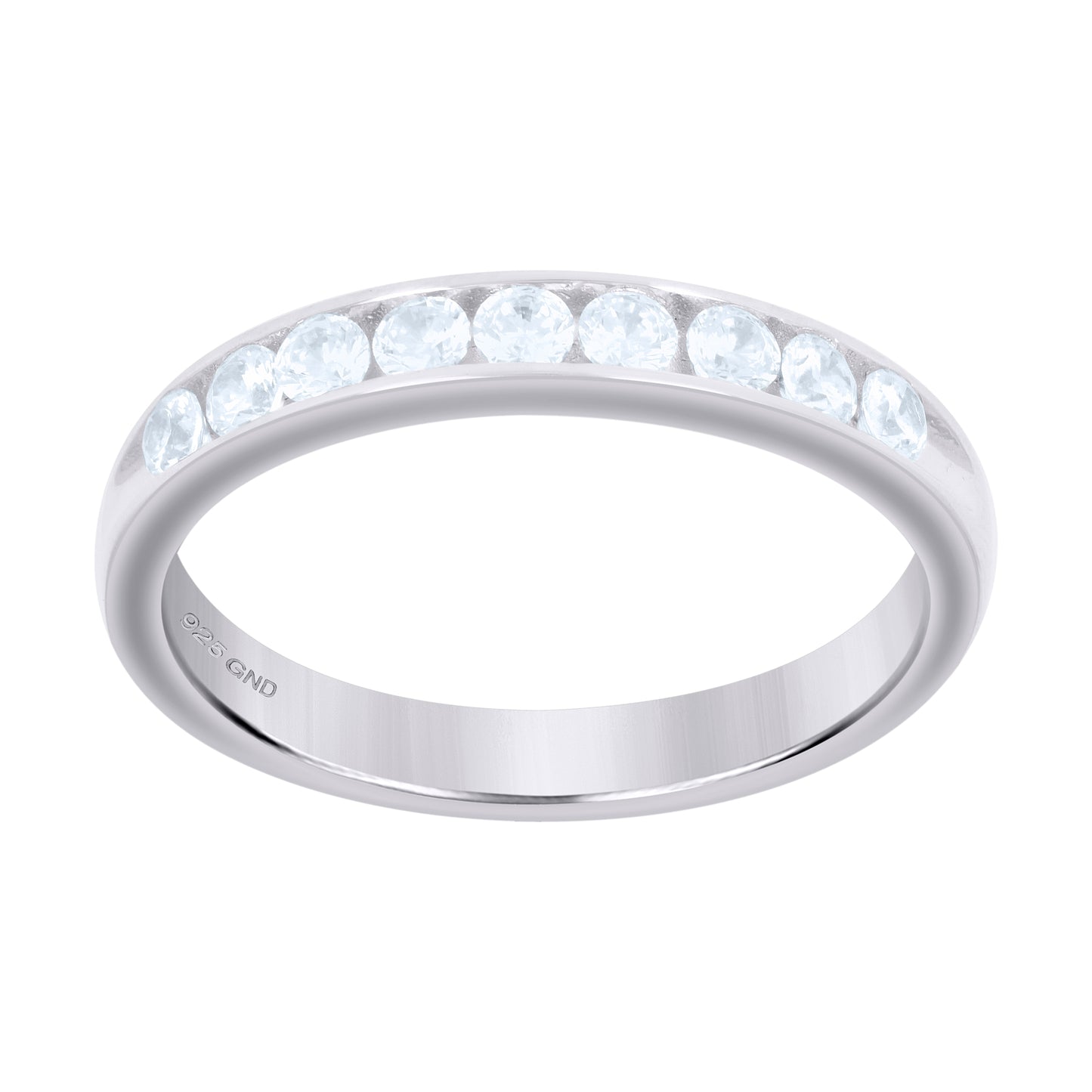 925 Sterling Silver Cz Ring S7