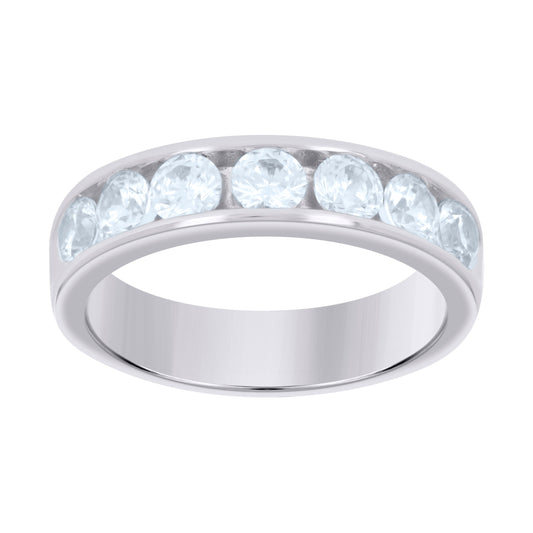 925 Sterling Silver Cz Ring S7