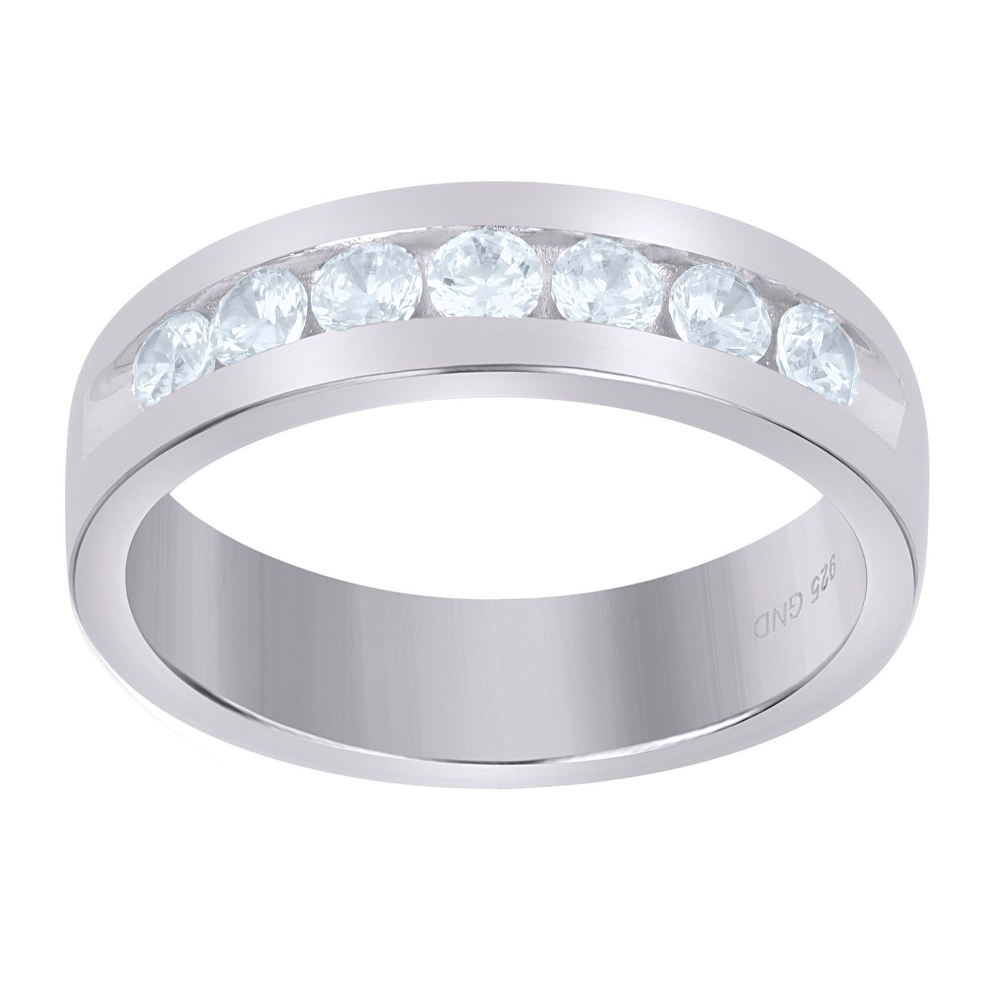 925 Sterling Silver Cz Ring S7