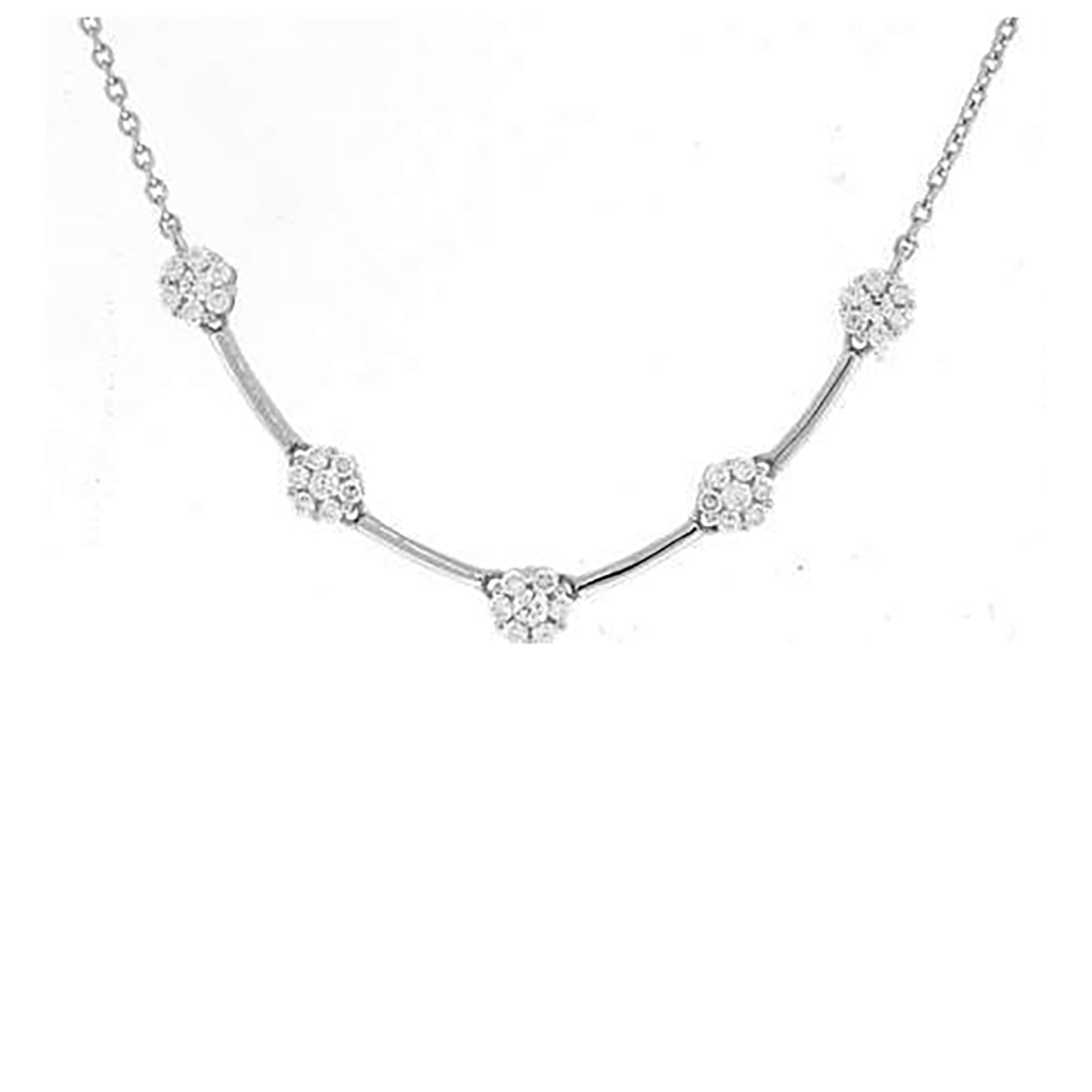 925-Ladies Flower Necklace