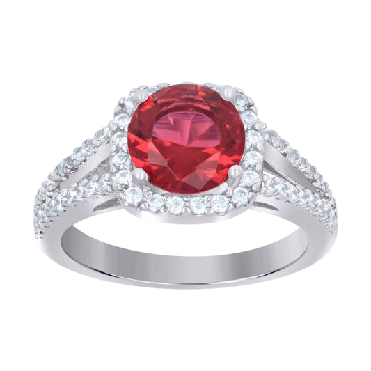 925 Sterling Silver Cz Ring Sz6