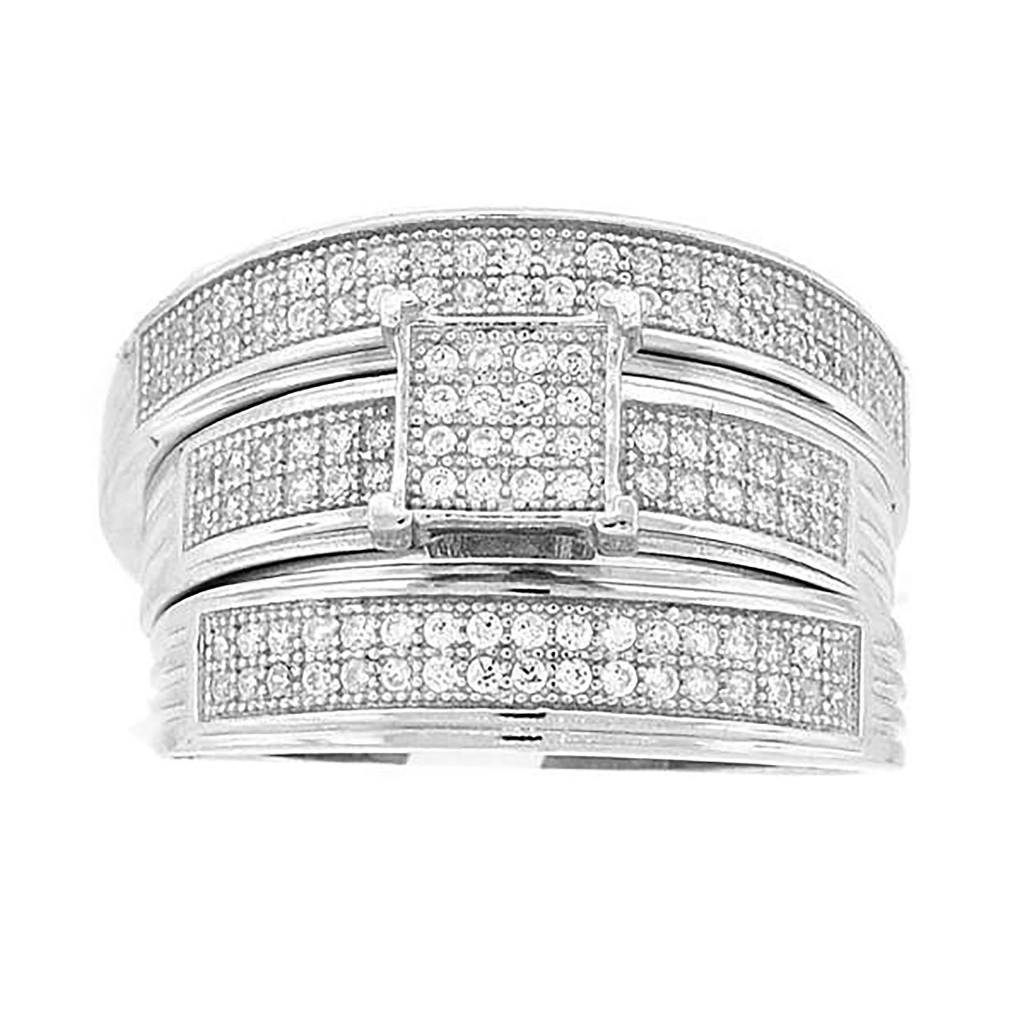 925 Sterling Silver Cz Ring S6