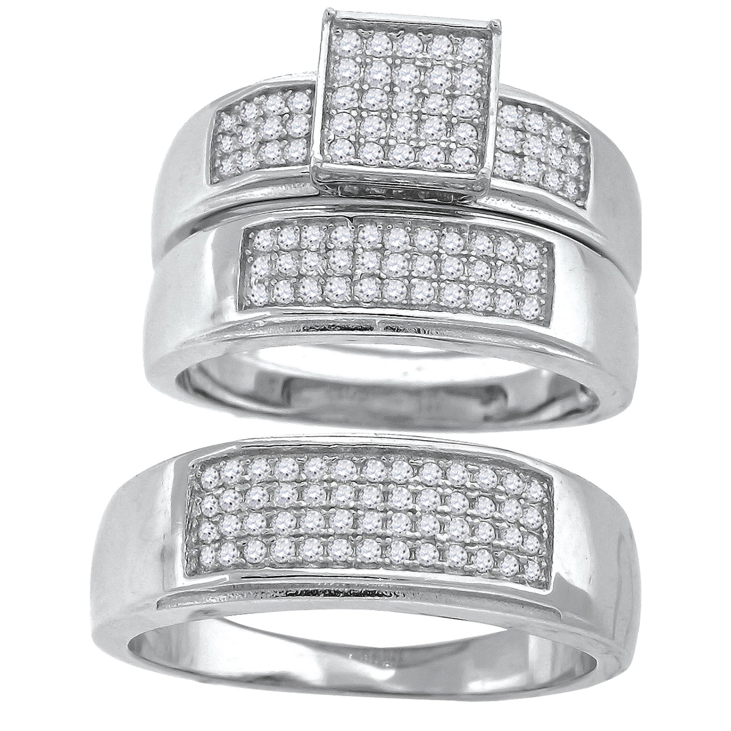 925 Sterling Silver Cz Ring S7