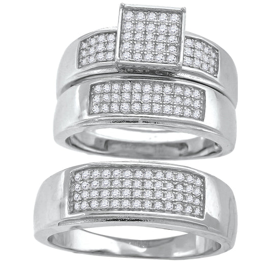 925 Sterling Silver Cz Ring S7