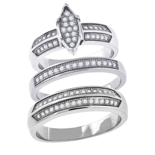 925 Sterling Silver Cz Ring S6