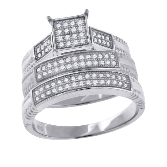 925 Sterling Silver Cz Ring S7