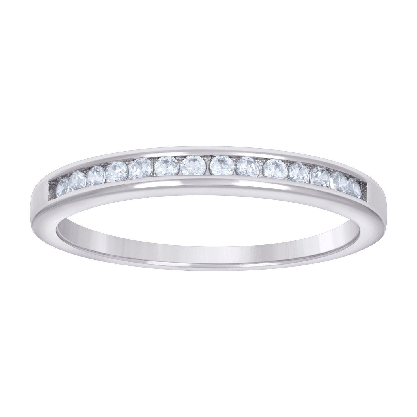 925 Sterling Silver Cz Ring S6