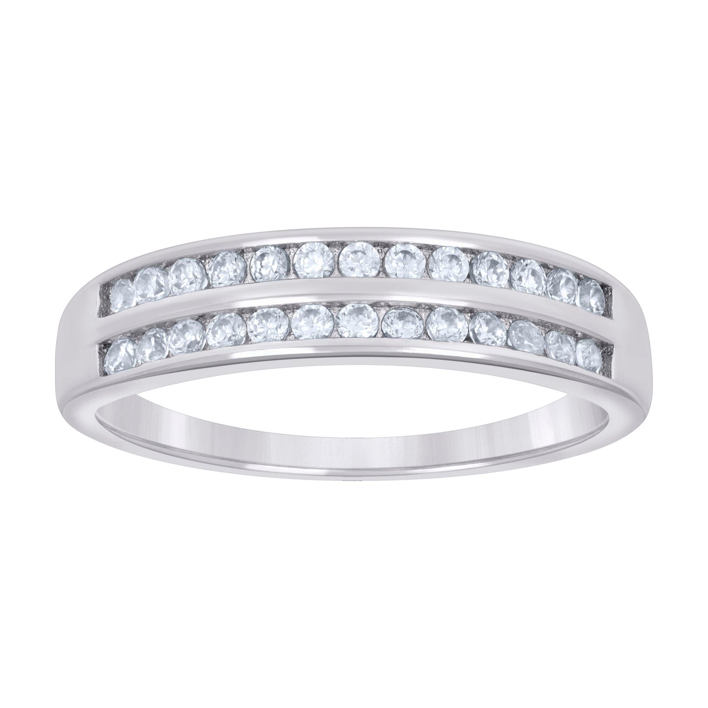 925 Sterling Silver Cz Ring S6