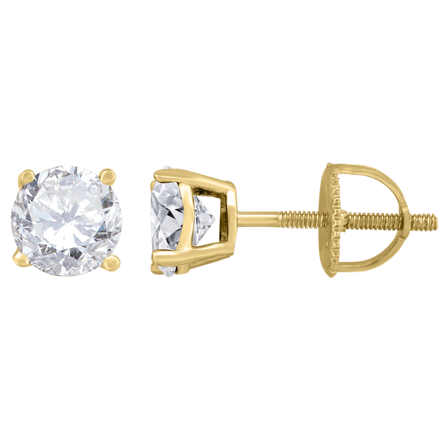 925 Sterling Silver Round Stud Earrings